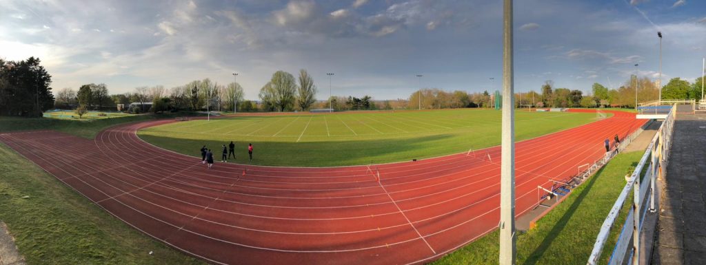A Panoramic view of the track